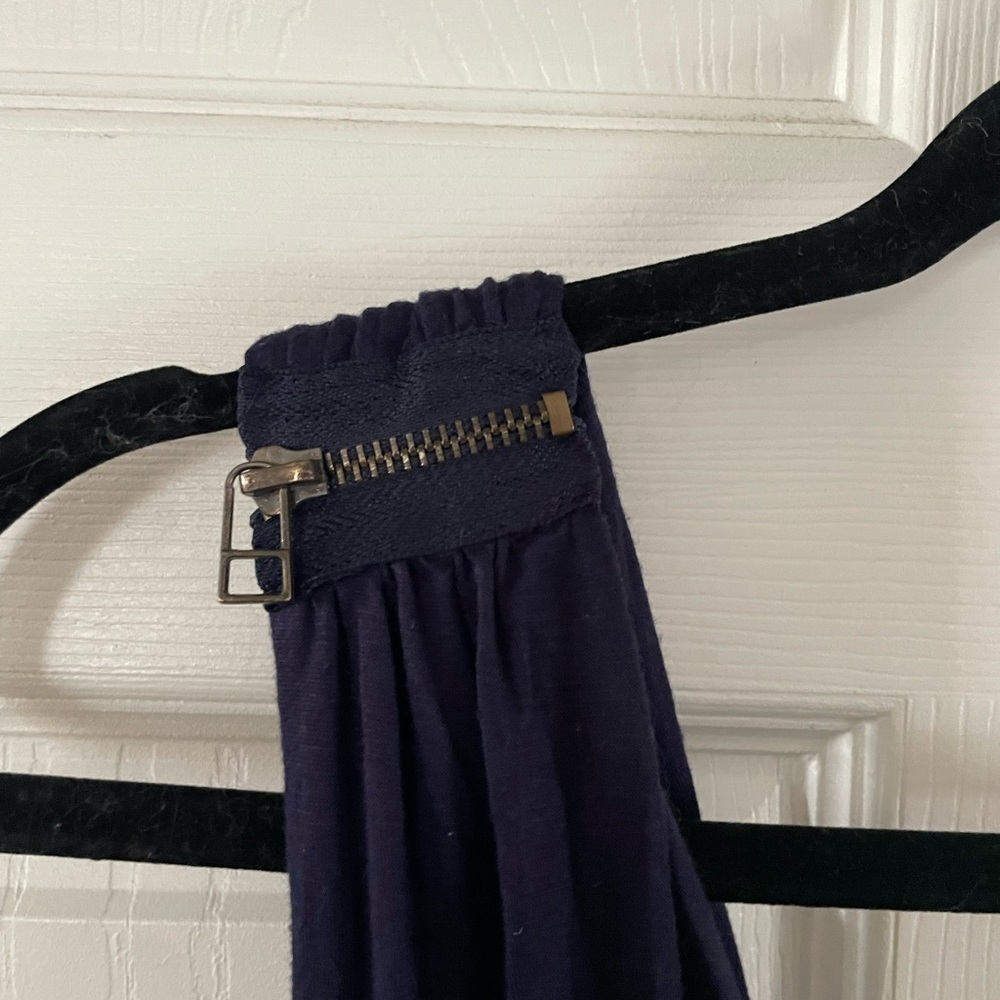 Lucca Couture Sleeveless Deep V Neck Dark Navy Maxi Dress Medium - Picture 5 of 8
